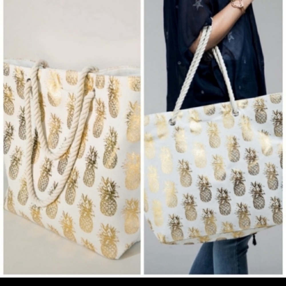 Gold Pineapple Totes